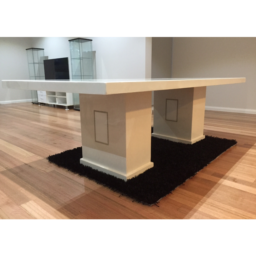 2 Base Marble Dining Table 2 base marble dining table